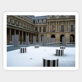 Paris Snow at Palais-Royal Sticker